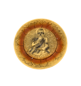 Lotus Buddha Round Incense Burner