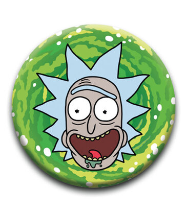 NMR Brands Rick & Morty - Rick Head Button 1.25