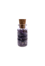 Super 7 Amethyst Gemstone Bottle 3"H