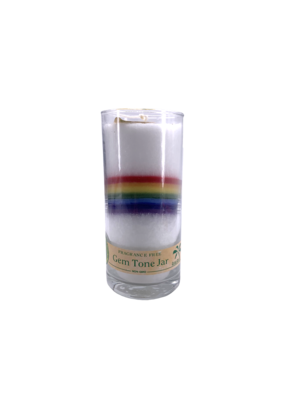 Aloha Bay White Rainbow Gem Tone Jar Candle