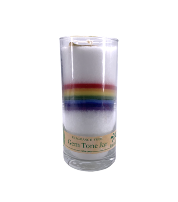 Aloha Bay Aloha Bay White Rainbow Gem Tone Jar Candle