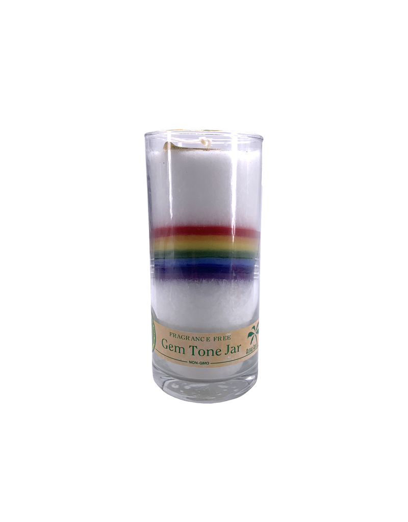 Aloha Bay White Rainbow Gem Tone Jar Candle