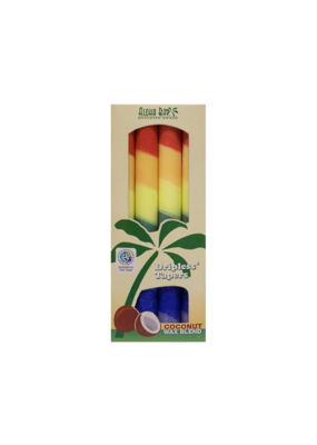 Aloha Bay Rainbow Dripless Taper Candle 4 Count