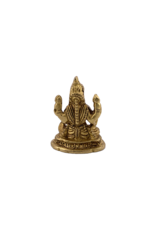 Goddess Laxmi Brass Statue 2"H