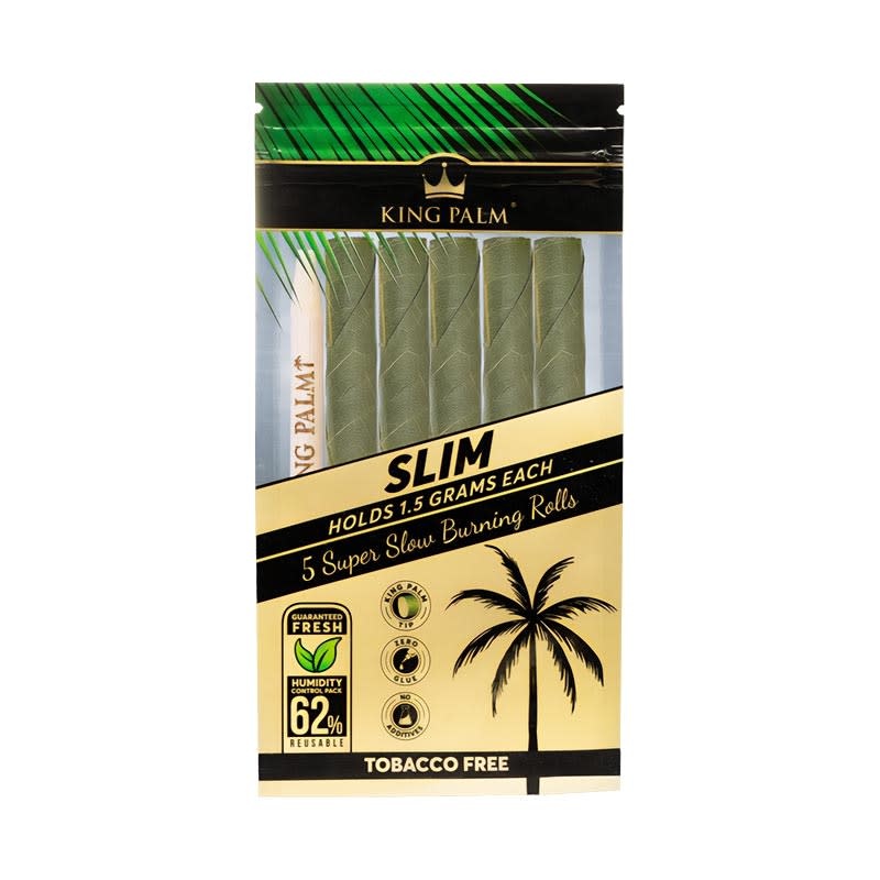 King Palm Slim 5 Pack With Humidity Control Pack - Mushroom New