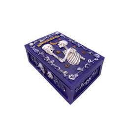 Skull and Skeleton Tarot Card Storage Box 4" x 6"