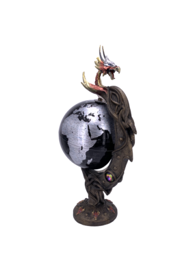 Dragon Globe Statue 19" H