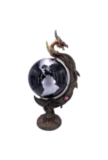 Dragon Globe Statue 19" H