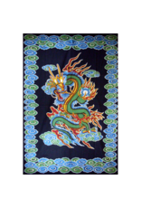 Multi Dragon Cotton Tapestry