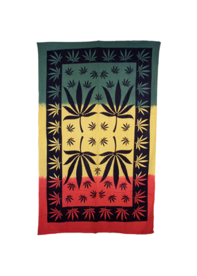 Rasta Leaf Tapestry