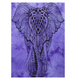 King Elephant Tapestry Purple