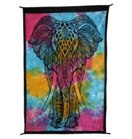 King Elephant Tapestry Tie Dye Explosion