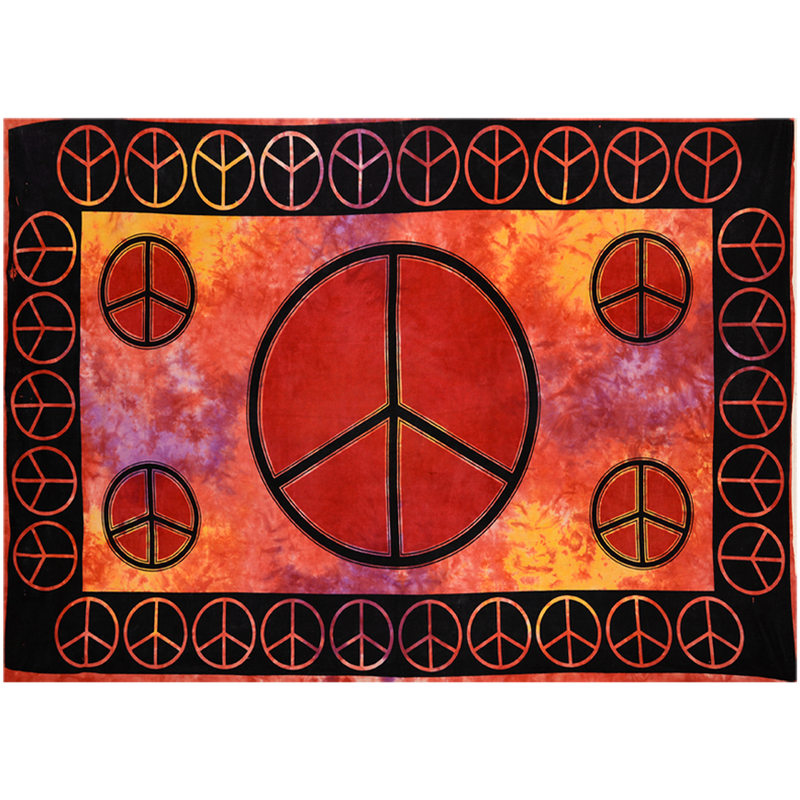 Tie dye peace sign tapestry hotsell