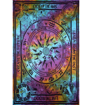 Trippy Sheetz Life Cycle Tapestry Tie Dye