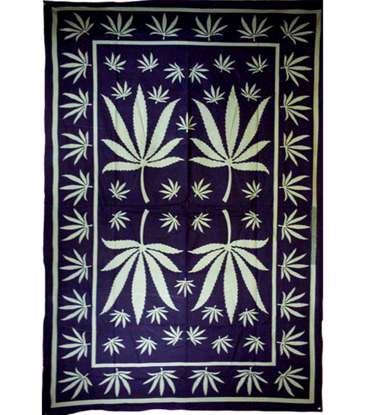 Trippy Sheetz Green Leaf Tapestry