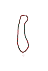 Shark Tooth Beaded Necklace Red and Green