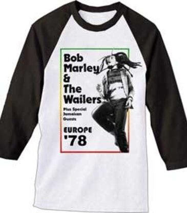 Bob Marley - Europe '78 Baseball Shirt