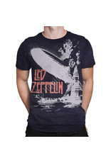 Led Zeppelin - Exploding Zeppelin Black T-Shirt