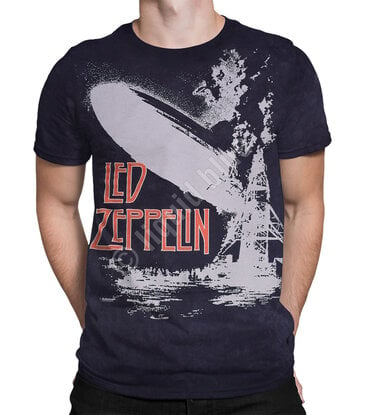 Led Zeppelin - Exploding Zeppelin Black T-Shirt