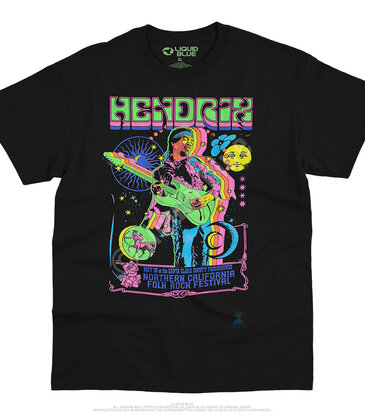 Jimi Hendrix - Black Light T-Shirt