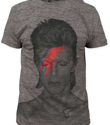 David Bowie Men’s Graphic T-Shirt – Vintage Concert Tee, Short Sleeve, Athletic Gray, Soft Cotton Blend