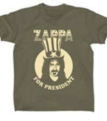 Frank Zappa - Zappa for President Green T-Shirt