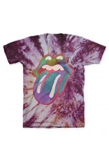 Rolling Stones - Multi Colored Tongue Tie Dye T-Shirt