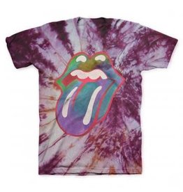Rolling Stones - Multi Colored Tongue Tie Dye T-Shirt
