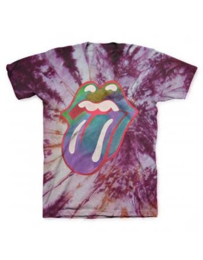 Rolling Stones - Multi Colored Tongue Tie Dye T-Shirt