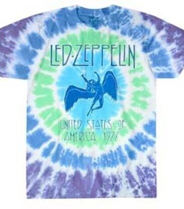 Led Zeppelin - Ramble on USA 1977 Tie Dye T-Shirt