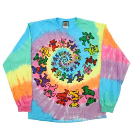 Grateful Dead - Spiral Bears Tie Dye Long Sleeve T-Shirt