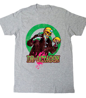 Dr. Octagon Skull T-Shirt Grey.