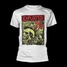 The Exploited - Punks Not Dead White T-Shirt - Mushroom New Orleans