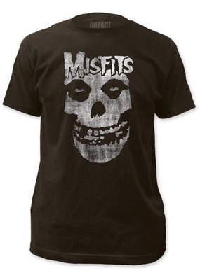 Misfits - Distressed  Fiend Skull Fitted T-Shirt