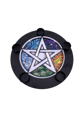 Pentacle Tea Light Candle Holder 12"D