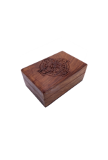 Celtic Cross Carved Wooden Box 6" x 4"