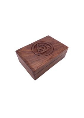 Triquetra Carved Wooden Box 6" x "4