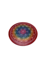 Flower of Life Multi Color Round Incense Burner