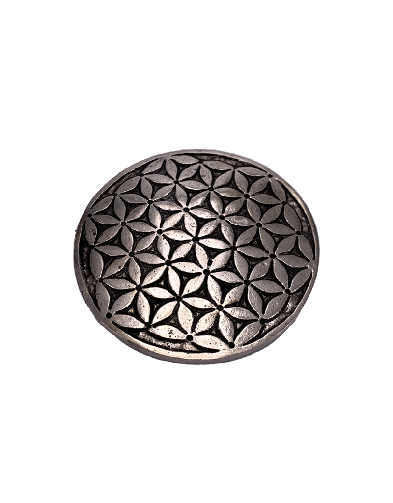 Flower of Life Round Incense Burner