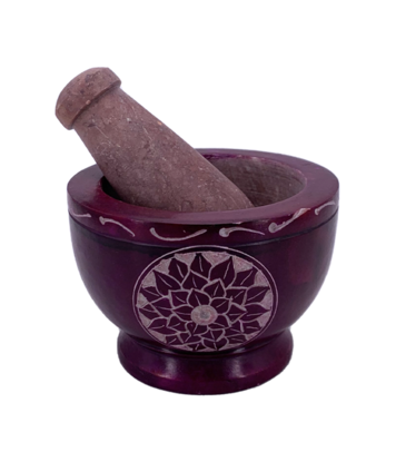 Lotus Flower Mortar and Pestle 3.5"D