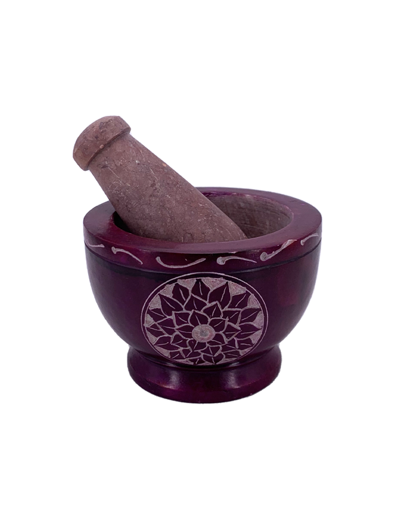 Lotus Flower Mortar and Pestle 3.5"D