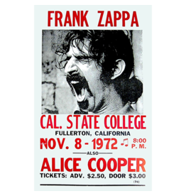 Frank Zappa - Live 1972 with Alice Cooper Concert Poster