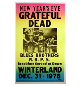 Grateful Dead - Winterland Dec. 31 1976 Concert Print