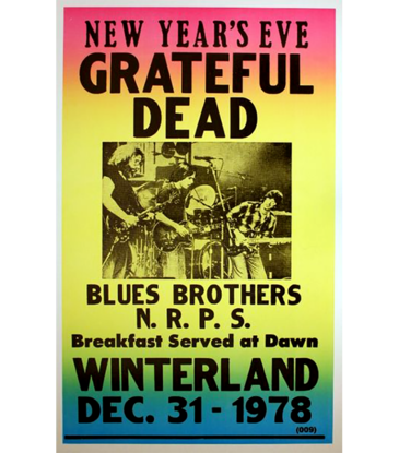 Grateful Dead - Winterland Dec. 31 1976 Concert Print