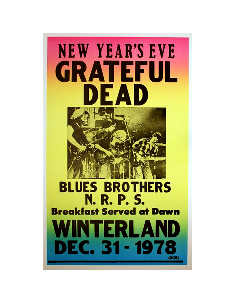 Grateful Dead - Winterland Dec. 31 1976 Concert Print