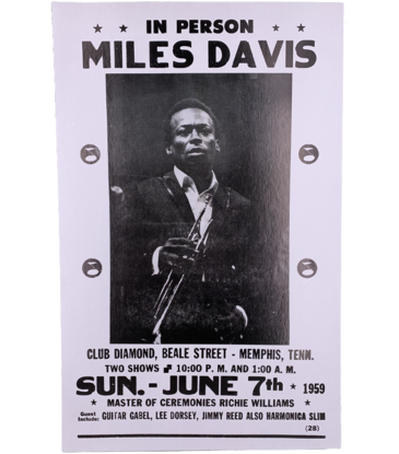 Miles Davis - Memphis 1959 Concert Print
