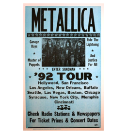 Metallica - Enter Sandman '92 Tour Concert Poster
