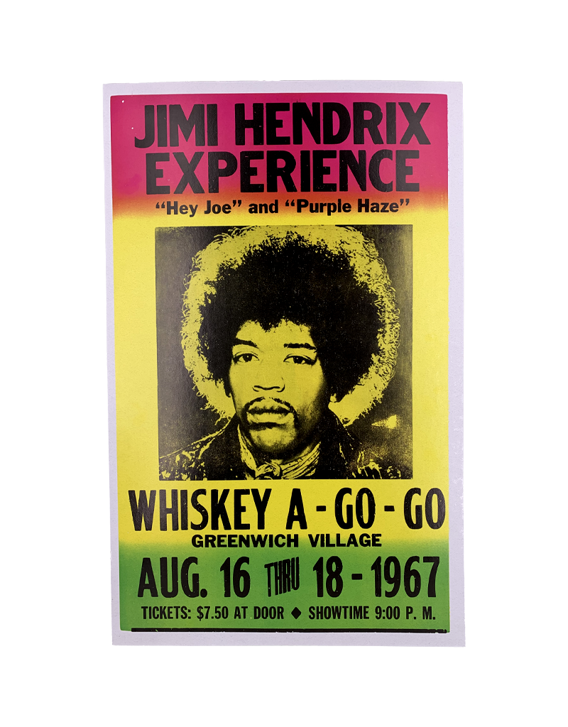 Jimi Hendrix - Whiskey A-Go-Go 1967 Concert Print