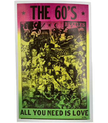 The 60's Collage - All You Need is Love Print