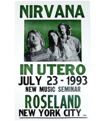 Nirvana - In Utero Roseland NY 1993 Concert Print